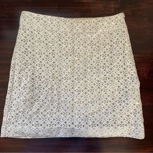 Loft Lace Overlay Pencil Skirt